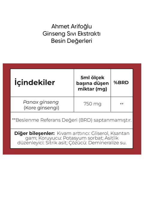 Ahmet Arifoğlu Kore Ginsengi Sıvı Ekstraktı 225 ml - Arifoğlu Online