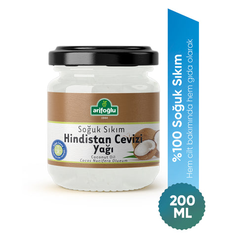 Arifoğlu Hindistan Cevizi Yağı 200 ml (Soğuk Sıkım) - Arifoğlu Online