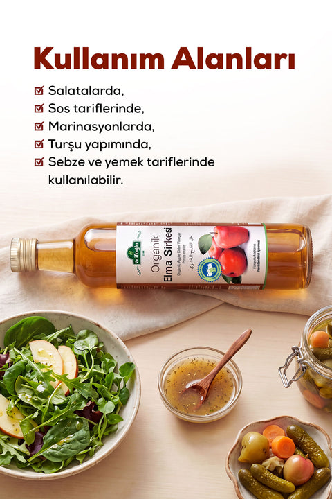 Arifoğlu Organik Elma Sirkesi 500ml - Arifoğlu Online