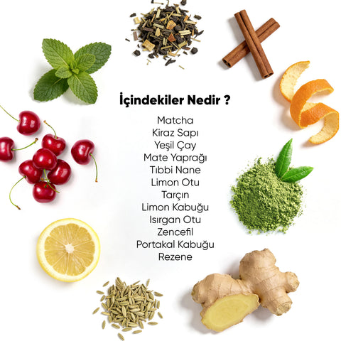 Arifoğlu Detoks Çayı Matcha & Kiraz Sapı İçeren 12 Özel Bitki Kürü - 30 gün 150gr - Arifoğlu Online