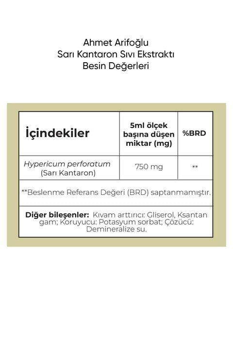 Ahmet Arifoğlu Sarı Kantaron Sıvı Ekstraktı 225 ml - Arifoğlu Online