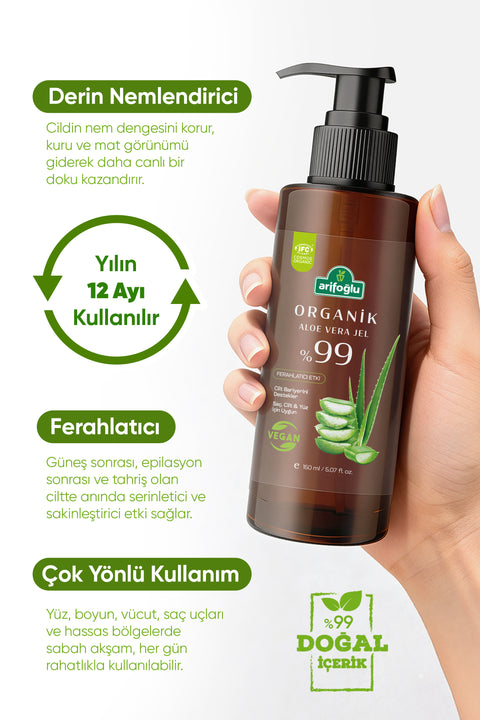 Arifoğlu Organik Aloe Vera Jel 150 ml - Arifoğlu Online