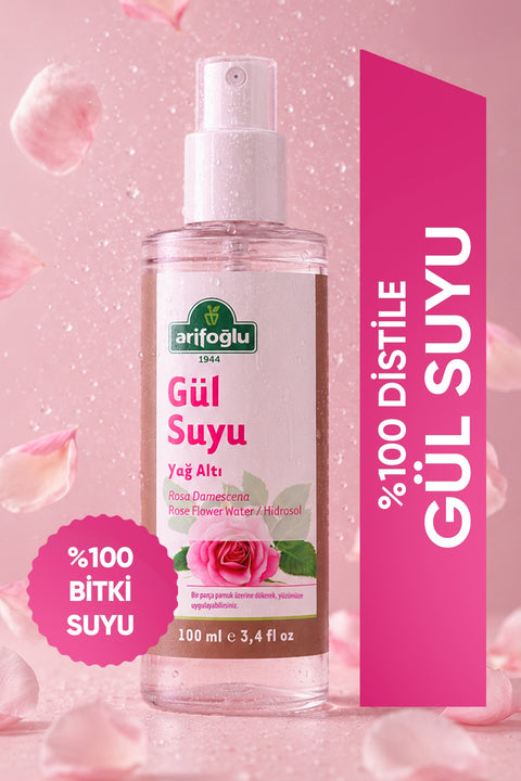 Arifoğlu Gül Suyu (Hidrosol) Gözenek Sıkılaştırıcı Sprey 100ml - Arifoğlu Online