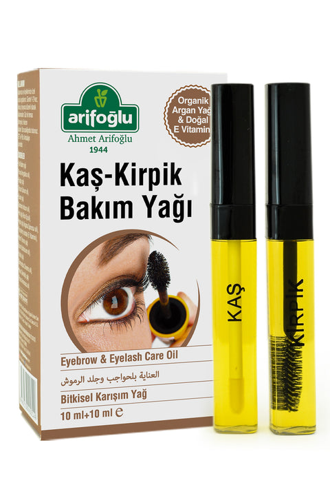 Arifoğlu Kaş Kirpik Bakım Yağı 10+10ml (Doğal E Vitaminli Organik Argan Yağlı)
