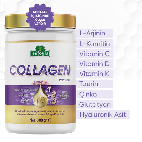 Arifoğlu Collagen Peptides (Kolajen) 300 gr Takviye Edici Gıda - Arifoğlu Online