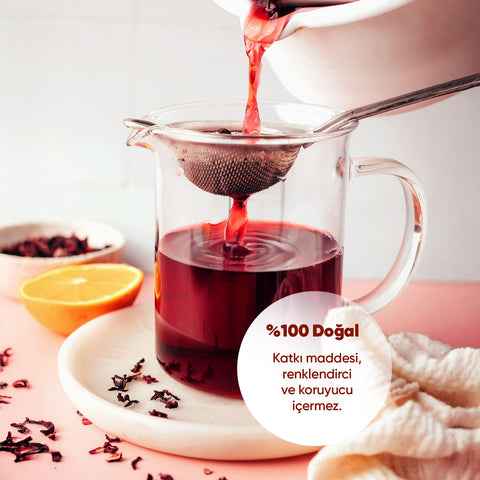 Arifoğlu Kuşburnu Çayı  Hibisküslü (Tüy ve Çekirdekleri Ayıklanmış) 100gr - Arifoğlu Online