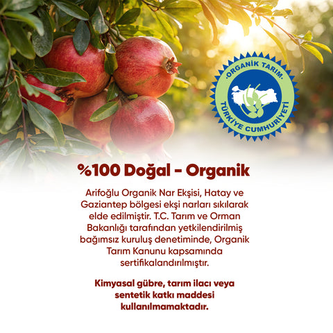 Arifoğlu Organik Nar Ekşisi 250ml - Arifoğlu Online