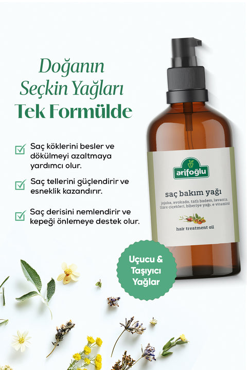 Arifoğlu Saç Bakım Yağı 100ml (Detoks Etkili) - Arifoğlu Online