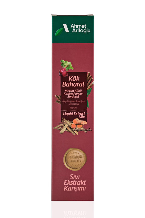 Ahmet Arifoğlu Kök Baharat (Meyan Kökü-Kırmızı Pancar-Zerdeçal) Sıvı Ekstraktı 225 ml - Arifoğlu Online