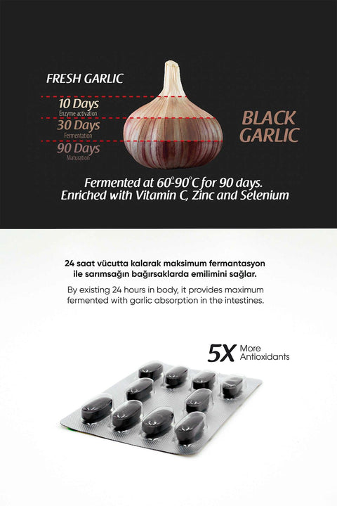 Ahmet Arifoğlu Siyah Sarımsak (Black Garlic) 60 Tablet - Arifoğlu Online