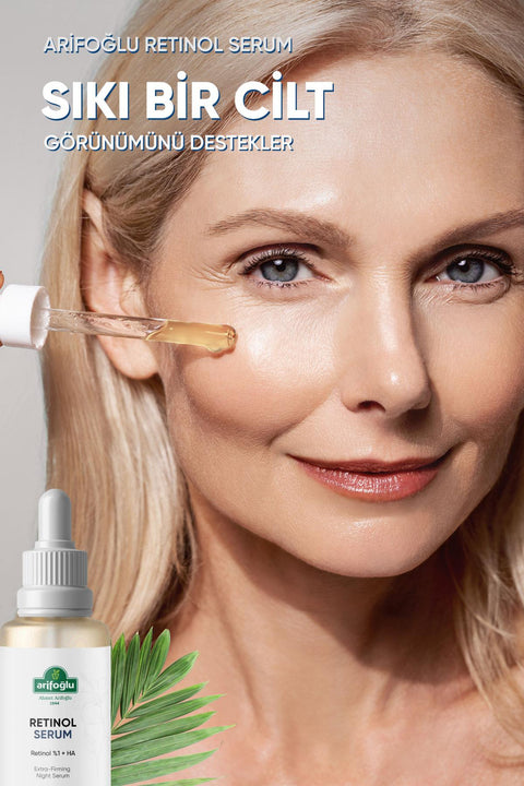 Arifoğlu Kırışıklık Karşıtı, Onarıcı Retinol (A Vitamini) Sıkılaştıcı Gece Serumu 30 ml Retinol %1+HA Extra Firming Night Serum - Arifoğlu Online