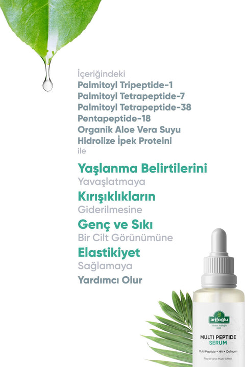 Arifoğlu Yaşlanma Karşıtı, Cilt Yenileyici, Onarıcı Multi Peptide Serum 30 ml Multi Peptide+HA+Collagen